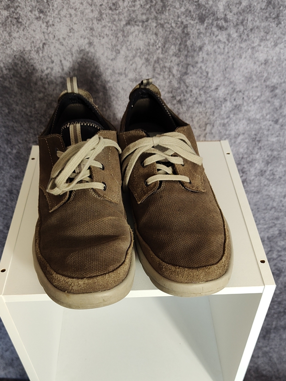 Rockport Men's Brown Canvas & Suede Lace-Up Sneakers